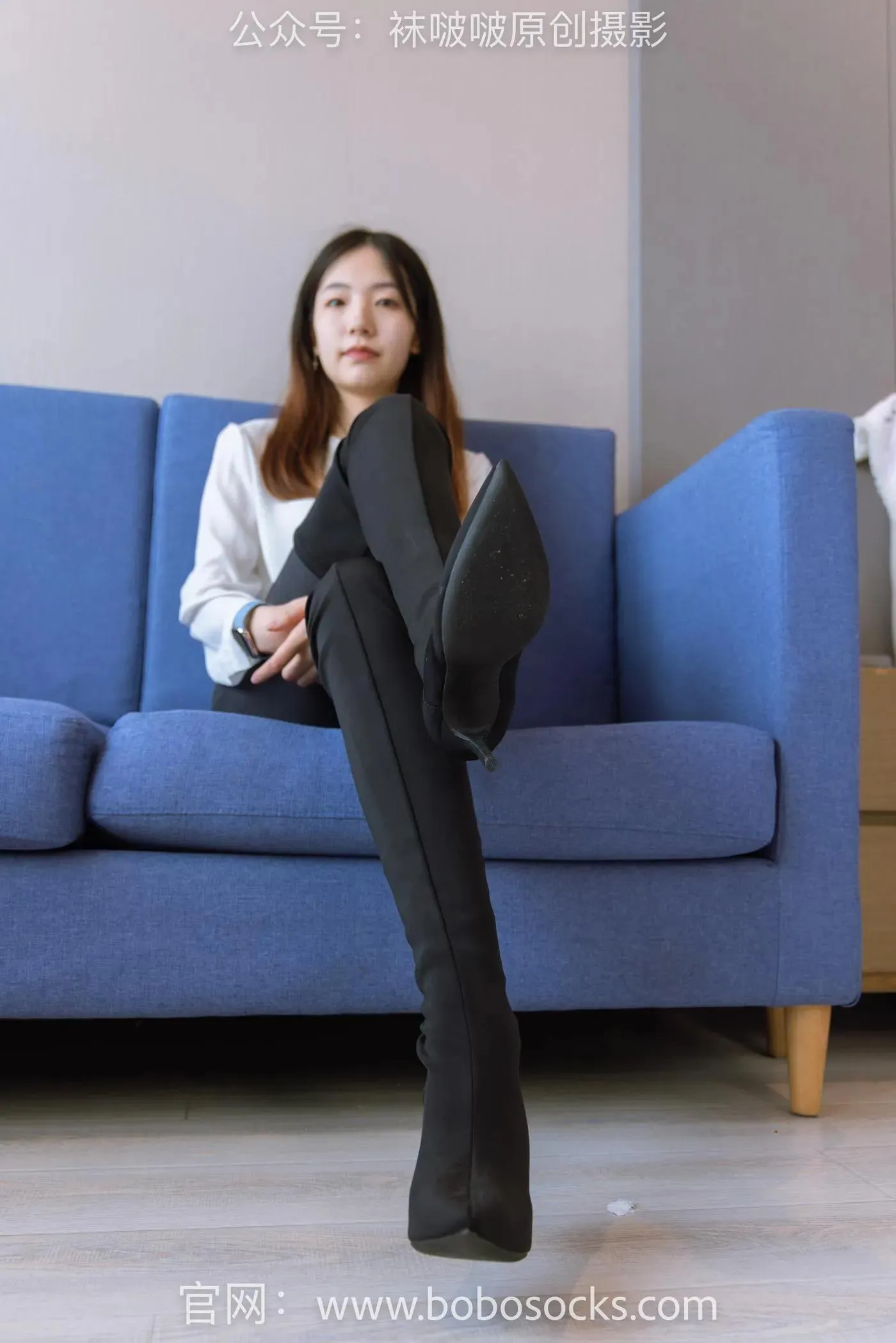 [BoBoSocks袜啵啵]NO.158 小甜豆-高跟长靴、白棉袜、裸足 [136P]插图7